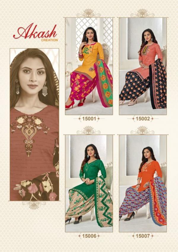 Akash Padmavati 15 Fancy Cotton Daily Wear Dress Materials